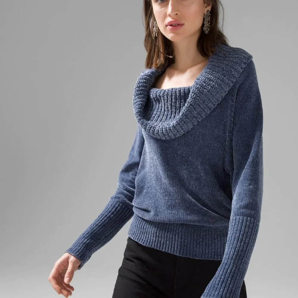 NWT WHBM Cowl Neck Chenille Sweater - Picture 2 of 5